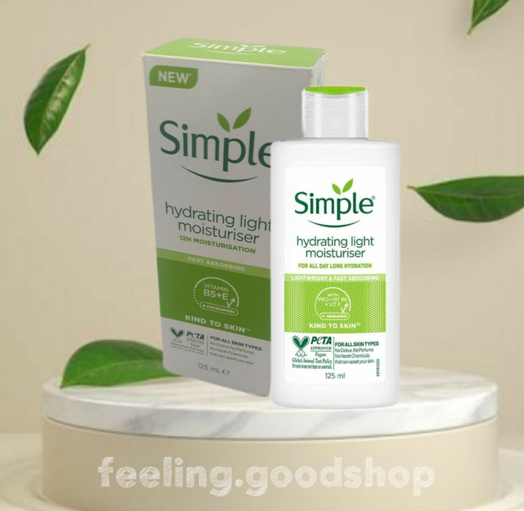 کرم آبرسان و مرطوب کننده سیمپل مدل لایت حجم 125 میل Simple light