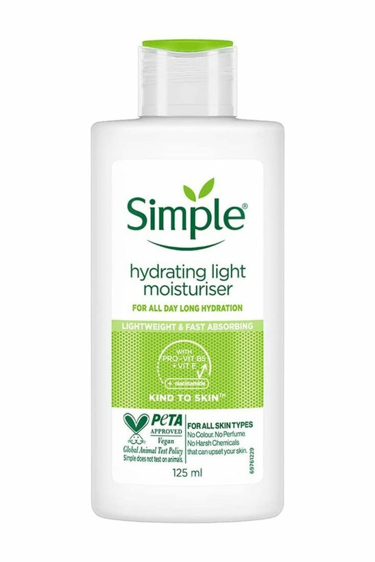 کرم آبرسان و مرطوب کننده سیمپل مدل لایت حجم 125 میل Simple light