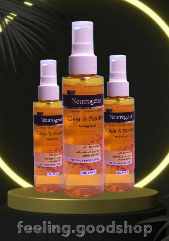 تونر زردچوبه مناسب پوست چرب نوتروژینا حجم 125 میلNeutrogena Soothing Clear Toner
