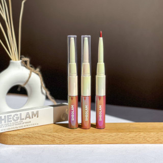 خط لب و لیپ گلاس دوطرفه شیگلم Sheglam